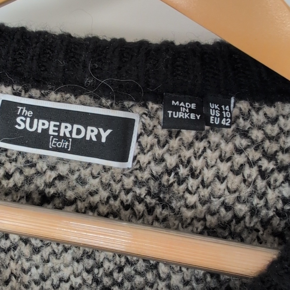 SUPERDRY ANINAL PRINT CHUNKY SWEATER SIZE 10 - Picture 6 of 9